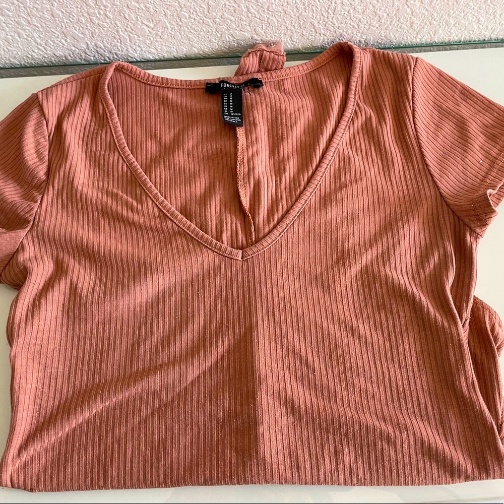 Forever 21 Blush a neck body suit size M